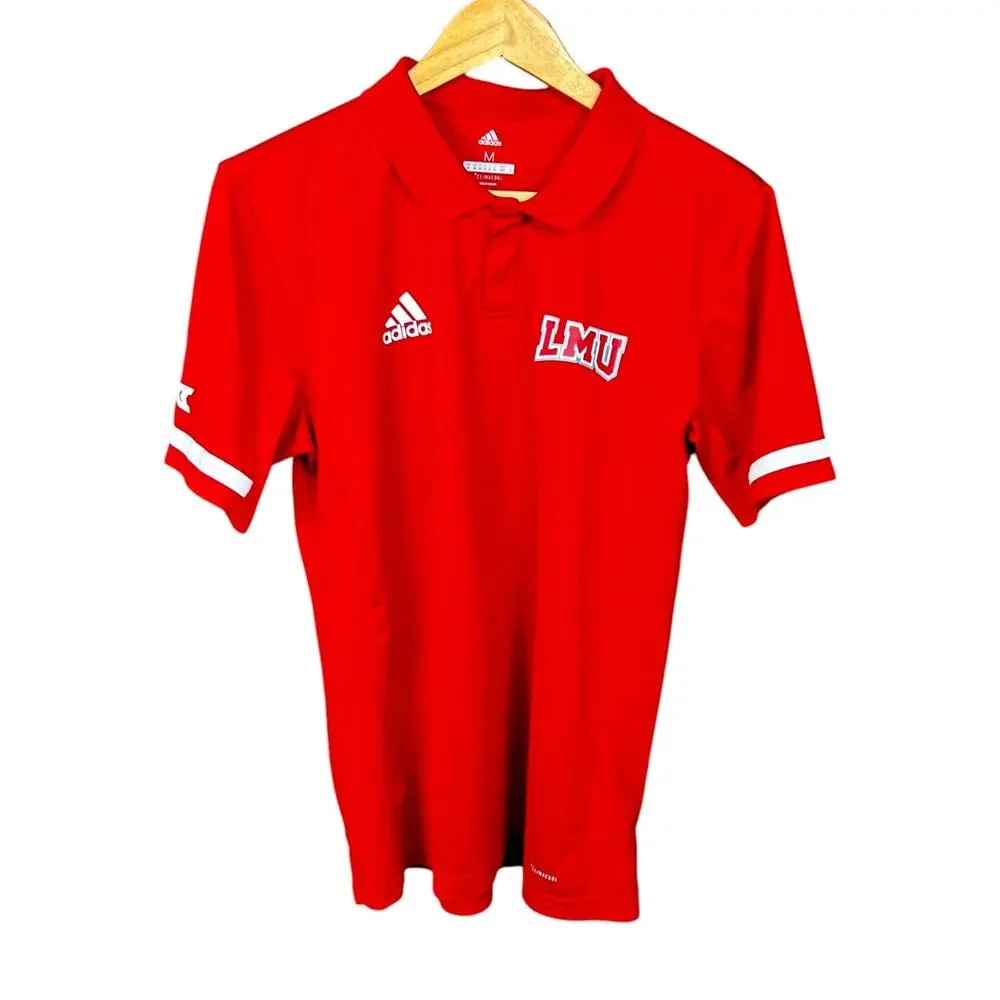 Adidas Loyola Marymount University LMU Climacool Men's Medium Red Polo Gym Golf